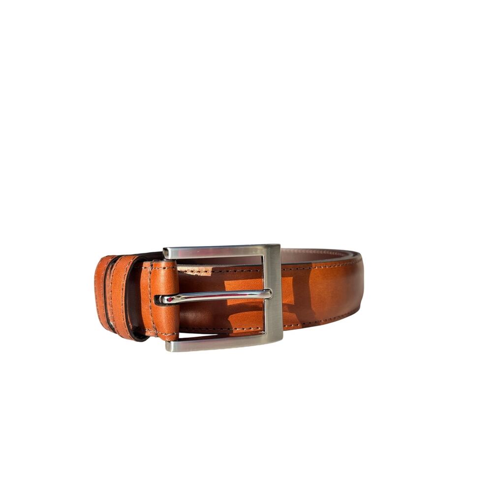 Allen Edmonds Italian Calfskin Wide Basic Dress Belt in Dark Walnut 40